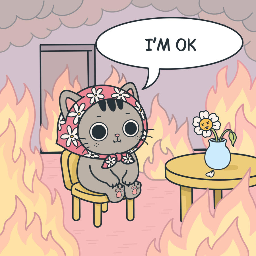 Dizzy confirms she is completely fine while everything burns around her.